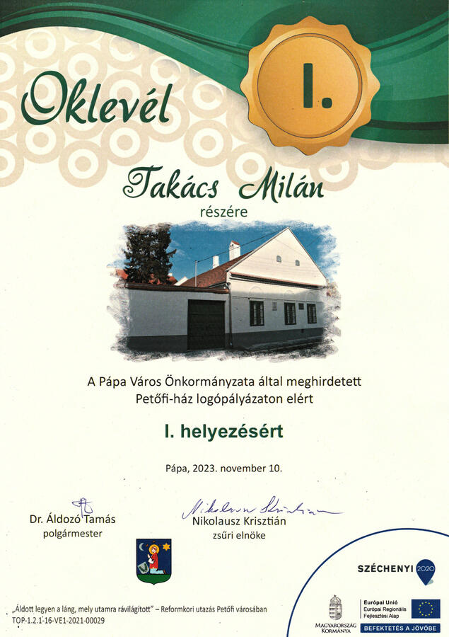 Certificate - First Place